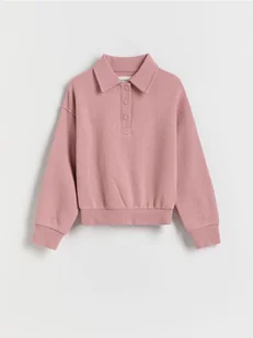Reserved - Bluza z kołnierzem - brudny róż - Bluzki dla dziewczynek - miniaturka - grafika 1