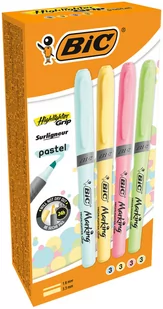 Bic Zakreślacz Grip Pastel mix 12 szt. - Zakreślacze - miniaturka - grafika 1