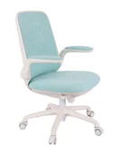 Fotele i krzesła biurowe - -10% z kodem MARZYCIEL - Krzesło biurowe obrotowe Easy White Miętowe, dla dziecka - miniaturka - grafika 1