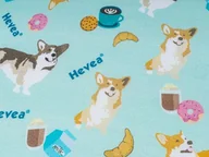 Prześcieradła dla dzieci - Prześcieradło Hevea Milusie 130x70 (Corgi turkus) - miniaturka - grafika 1