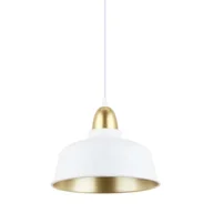 Lampy sufitowe - Mensa lampa wisząca 1-punktowa biała/złota A8063-WH - miniaturka - grafika 1