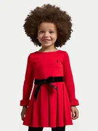 Sukienki i spódniczki dla dziewczynek - Polo Ralph Lauren Sukienka elegancka 312952161001 Czerwony Regular Fit - miniaturka - grafika 1