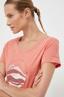 Koszulki sportowe damskie - Columbia t-shirt damski kolor pomarańczowy - miniaturka - grafika 1