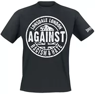 Koszulki męskie - Lonsdale Męska koszulka z długim rękawem koszulka na ramiączkach Against Racism, czarny, 3XL - miniaturka - grafika 1