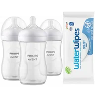 Butelki dla niemowląt - Butelek Philips Avent SCY903/03 + Chusteczki nawilżane WaterWipes Bio 60szt - miniaturka - grafika 1