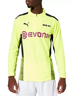 PUMA PUMA Męska koszulka BVB Training 14 Zip Top W sponsora Safety Yellow-puma Black S 759069 - Koszulki męskie - miniaturka - grafika 1