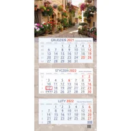 Kalendarze - ANIEW Kalendarz 2020 trójdzielny Włoska uliczka - miniaturka - grafika 1