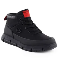 Buty zimowe męskie - Botki męskie wysokie ocieplane trapery czarne Bugatti 341-AC239-5000 - miniaturka - grafika 1