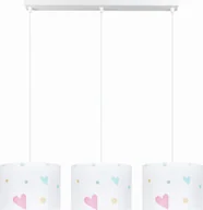 Lampy sufitowe - Solar Lampa wisząca do pokoju dziecięcego 3płomienna pastelowe serca - miniaturka - grafika 1