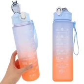 Shakery i bidony sportowe - BIDON BUTELKA NA WODĘ SPORTOWA PRZENOŚNA ZE SŁOMKĄ TRITAN 1L - miniaturka - grafika 1