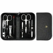 Pozostałe urządzenia kosmetyczne - Kellermann 5220 zestaw do manicure, wzór skóry strucia, czarny - miniaturka - grafika 1