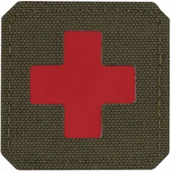 Odzież taktyczna i umundurowanie - Naszywka medyczna M-Tac Medic Cross Laser Cut - Ranger Green/Red (51122323) - miniaturka - grafika 1