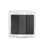 Wyłączniki światła i elektryczne - Kanlux Łącznik potrójny LOGI 02-1090-141 gr 25254 - miniaturka - grafika 1