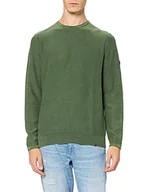 Swetry męskie - Camel Active Sweter męski 4095406k10, zielony (Fir Green), L - miniaturka - grafika 1