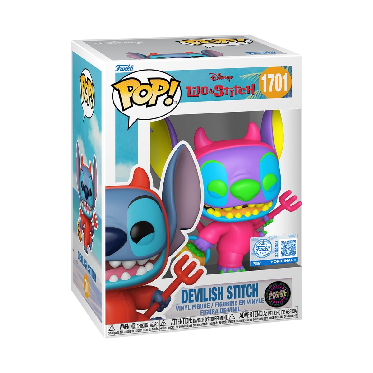 Funko, Funko POP! Exclusive, KRESKÓWKI, Figurka Kolekcjonerska, Lilo and Stitch, Stitch as Devil w/Chase