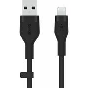 Kable USB - Belkin USB-A Lightning Silicone 1m Black - miniaturka - grafika 1