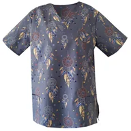 Odzież medyczna - Bluza medyczna damska fartuch kolorowy wzorek 1071 XXL - miniaturka - grafika 1