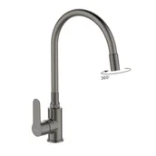 Baterie kuchenne - Bateria kuchenna Invena Ksanti Plus z ruchomą 2F wylewką grafit - miniaturka - grafika 1