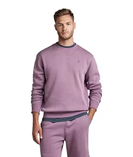 Bluzy męskie - G-STAR RAW Męska bluza premium Core, purpurowa (Grapeade C235-D611), XL, Purpur (Grapeade C235-d611), XL - grafika 1