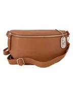 Torby sportowe - Anna Morellini Skórzana saszetka "Berenice" w kolorze jasnobrązowym - 25 x 14 x 1 cm - miniaturka - grafika 1