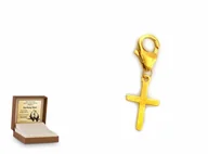 Charmsy - Ciesielscy Złota zawieszka 585 charms krzyżyk prezent grawer CS-ZA_6357_-0-585 - miniaturka - grafika 1