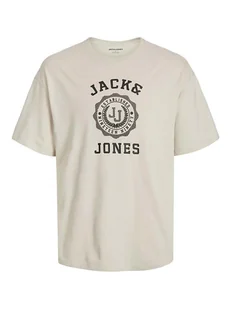Jack & Jones Koszulka w kolorze kremowym - Koszulki męskie - miniaturka - grafika 1