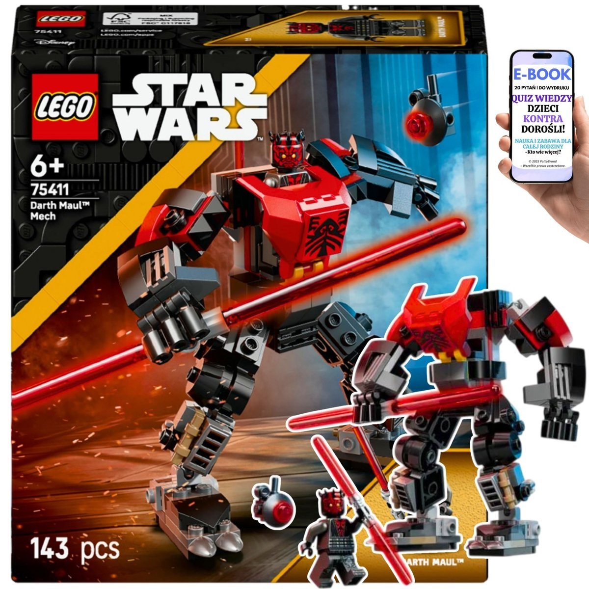 LEGO Star Wars™ Mech Dartha Maula75311| PREZENT DLA DZIECKA – idealny dla małych fanów ciemnej strony Mocy i przygód z Wojen Klonów + EBOOK-2