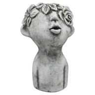 Donice - EXNER Doniczka głowa z cementu szara h16 cm - miniaturka - grafika 1
