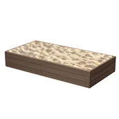 Place zabaw - Piaskownica ogrodowa imitacja drewna 149,2x75,6x25 cm brązowa - miniaturka - grafika 1