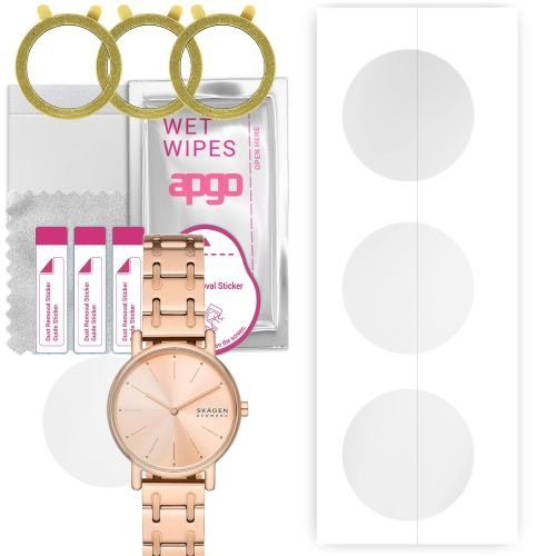 3x folia ochronna hydrożelowa do Skagen Signatur Lille Two-Hand - apgo Smartwatch Hydrogel Protection Ochrona na ekran smartwatcha