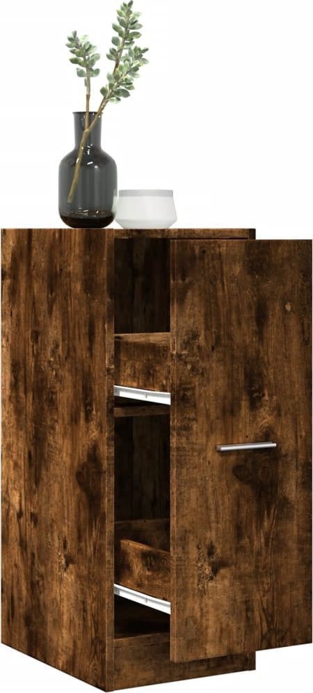 vidaXL Szafka apteczna, przydymiony dąb, 30x41x77,5 cm