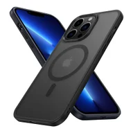 Etui i futerały do telefonów - Etui Cadorabo do Apple iPhone 13 PRO MAX w kolorze CZARNYM kompatybilne z MagSafe - Hybrydowe etui ochronne z silikonową krawędzią TPU i wytrzymałym tyłem - miniaturka - grafika 1