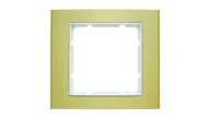 Klawisze i ramki - Hager polo Ramka 1-krotna złoty/śnieżnobiały B.3 10113046 10113046 - miniaturka - grafika 1
