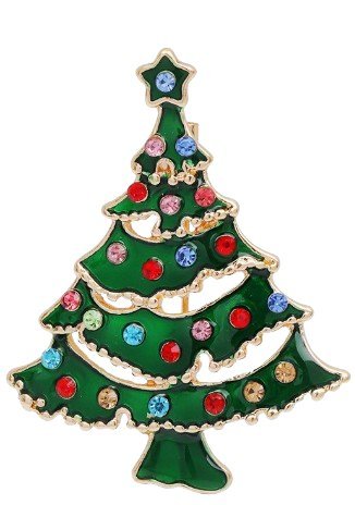 Choinka Kolorowa broszka Christmas tree świąteczna