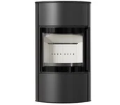 Piece wolnostojące - Kratki Piec stalowy BJORN/W Ø 150 8 kW z domykaniem - miniaturka - grafika 1