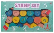 Zabawki kreatywne - PIECZĄTKI STEMPLE DO DEKOROWANIA CYFERKI ZNAKI DO ZABAWY DLA DZIECI 26 SZT - miniaturka - grafika 1