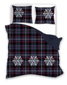 Pościel - Faro, Pościel bawełna, 160x200+2x70x80 cm, Nordic 007 kratka ganatowa - miniaturka - grafika 1