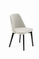 Krzesła - Flavio 1 krzesło tapicerowane szare nogi czarne - miniaturka - grafika 1