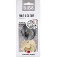 Smoczki uspokajające - Hevea BIBS Iron Beige M - 2 szt - Smoczek Uspokajający Kauczuk Bibs 120221 - miniaturka - grafika 1
