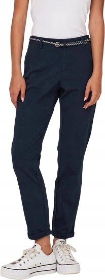 ONLY GRANATOWE SPODNIE CHINOS Z PASKIEM BAWEŁNIANE 38/32 J5E