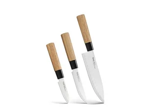 Zestaw noży Fissman Fujita 3 szt. (20 cm, 13 cm, 9 cm), stal 420J2 - Noże kuchenne - miniaturka - grafika 1