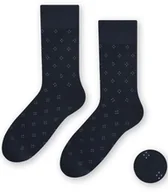 Skarpetki męskie - Garniturowe skarpetki męskie w delikatny wzór Art. 056 - miniaturka - grafika 1