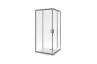 Kabiny prysznicowe - EXCELLENT 201 KABINA NAROŻNA DWUDRZWIOWA ZE ŚCIANKĄ STAŁĄ KAAC.1802.800/N 80X80 - miniaturka - grafika 1