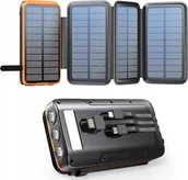 Powerbanki - Powerbank Solarny 27000 mAh 4 Panele IP65 Latarka Sos Usb-c i Lightning - miniaturka - grafika 1