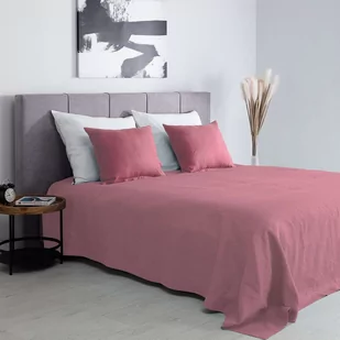 Narzuta na łóżko 260x260 Linen pink - Narzuty - miniaturka - grafika 1