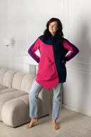 Bluzy damskie - Długa bawełniana bluza , krój asymetryczny - Pakamera - miniaturka - grafika 1