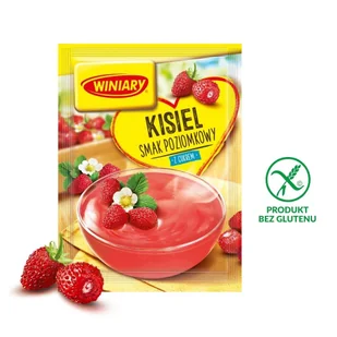 Winiary Kisiel z cukrem smak poziomkowy 77 g - Kisiel - miniaturka - grafika 1