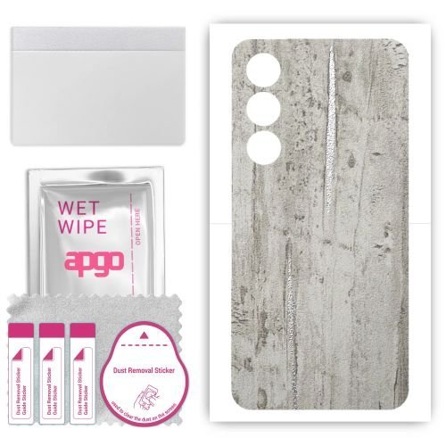 folia naklejka skórka strukturalna na TYŁ do Meizu 21 Note - Beton Srebrne Paski - apgo SKINS