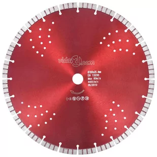 vidaXL tarcza diamentowa turbo z otworami stal 350 mm 143236 143236 - Akcesoria do elektronarzędzi - miniaturka - grafika 1