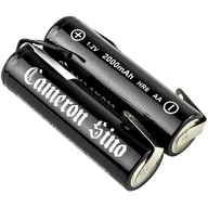 Ładowarki i akumulatory - Akumulatorki AA / R6 2000mAh 2.40Wh Ni-MH zestaw 2 szt z blaszkami lutowniczymi z okrągłymi otworami (Cameron Sino) - miniaturka - grafika 1